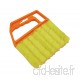 GARDINIA Brosse de nettoyage pour stores vénitiens - Plastique - 12 x 15 cm LxH - Jaune-orange - B00SPSCASO